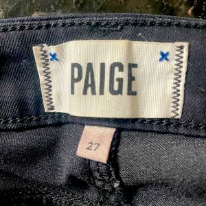 PAIGE Petite black coated jeans in excellent condition!
